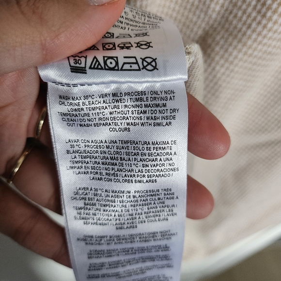 Guess Houndstooth Taupe Polo XL - Picture 7 of 9